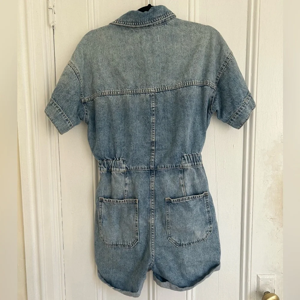 Free People Marci Denim Romper - Picture 6 of 6